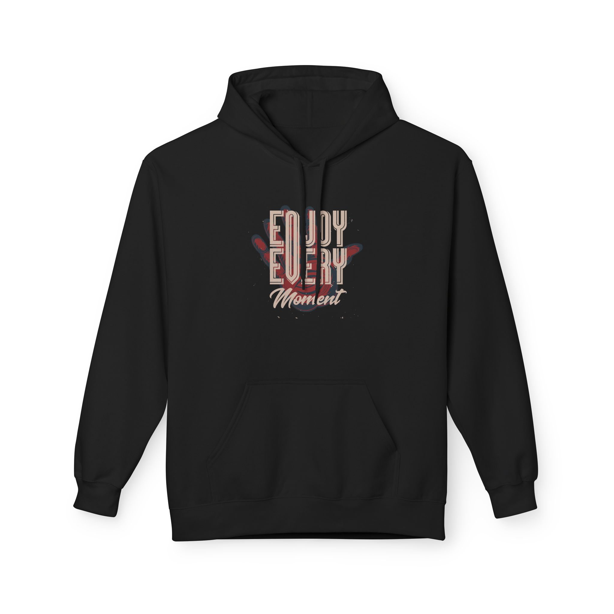 12400670919311644922_2048.jpeg Enjoy Every Moment hoodie | Inspirational Typography, Floral Accent - Image 1