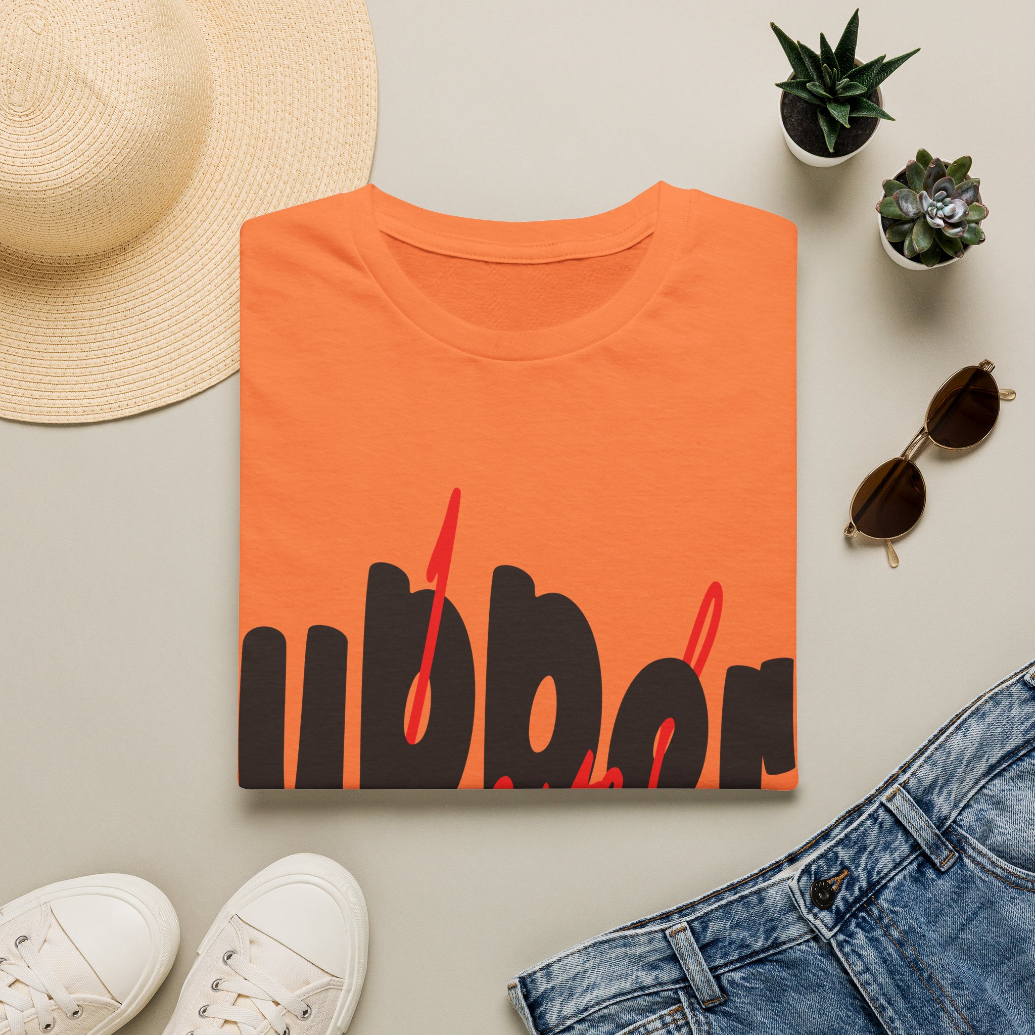 12657737627959151080_2048.jpeg Graphic T‑Shirt — Bold 'Upper' Script Orange Streetwear Tee - Image 1