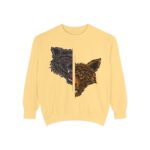 Split Wolf Face sweatshirt | Half Werewolf Half Wolf Crewneck