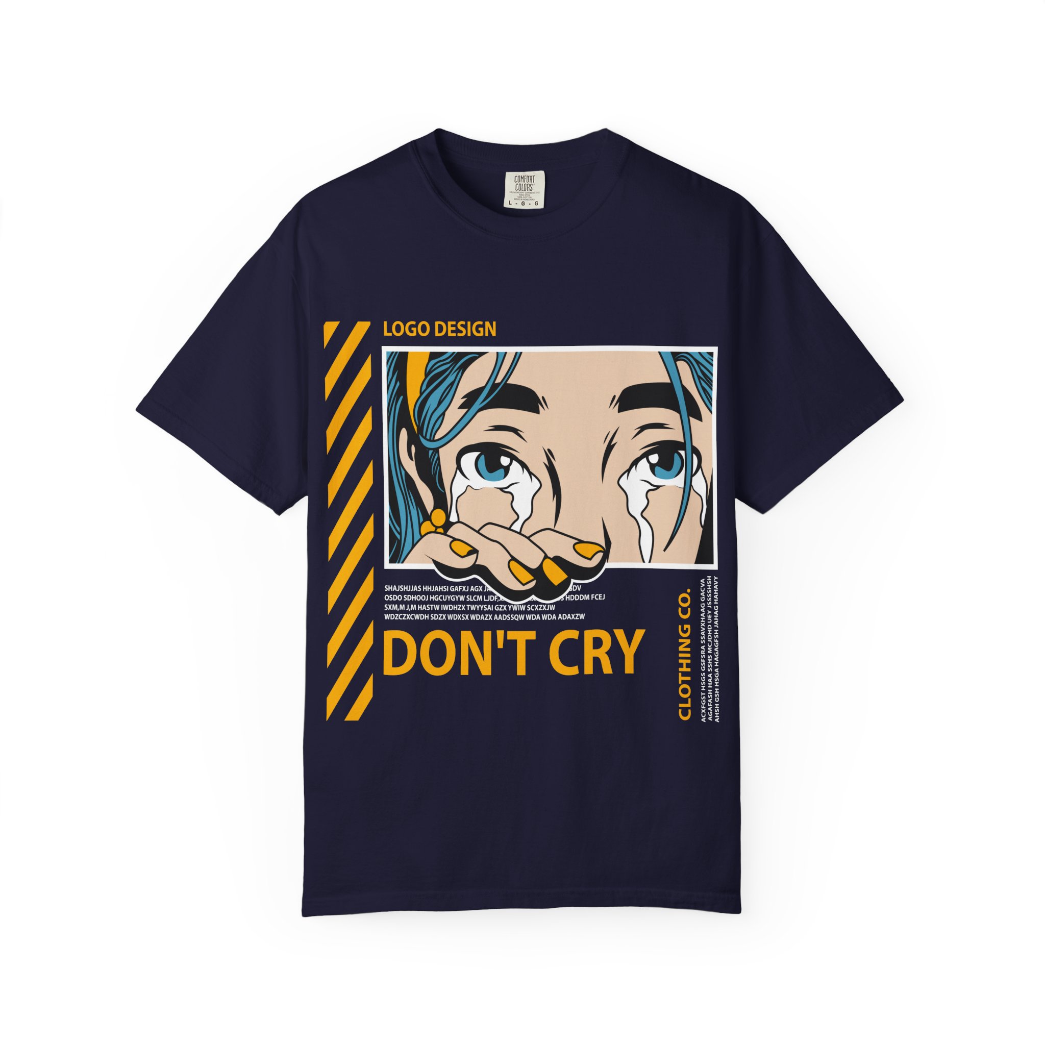 18038023354475849008_2048.jpeg Don’t Cry Graphic T-Shirt — Retro Comic Pop Art Tee - Image 1