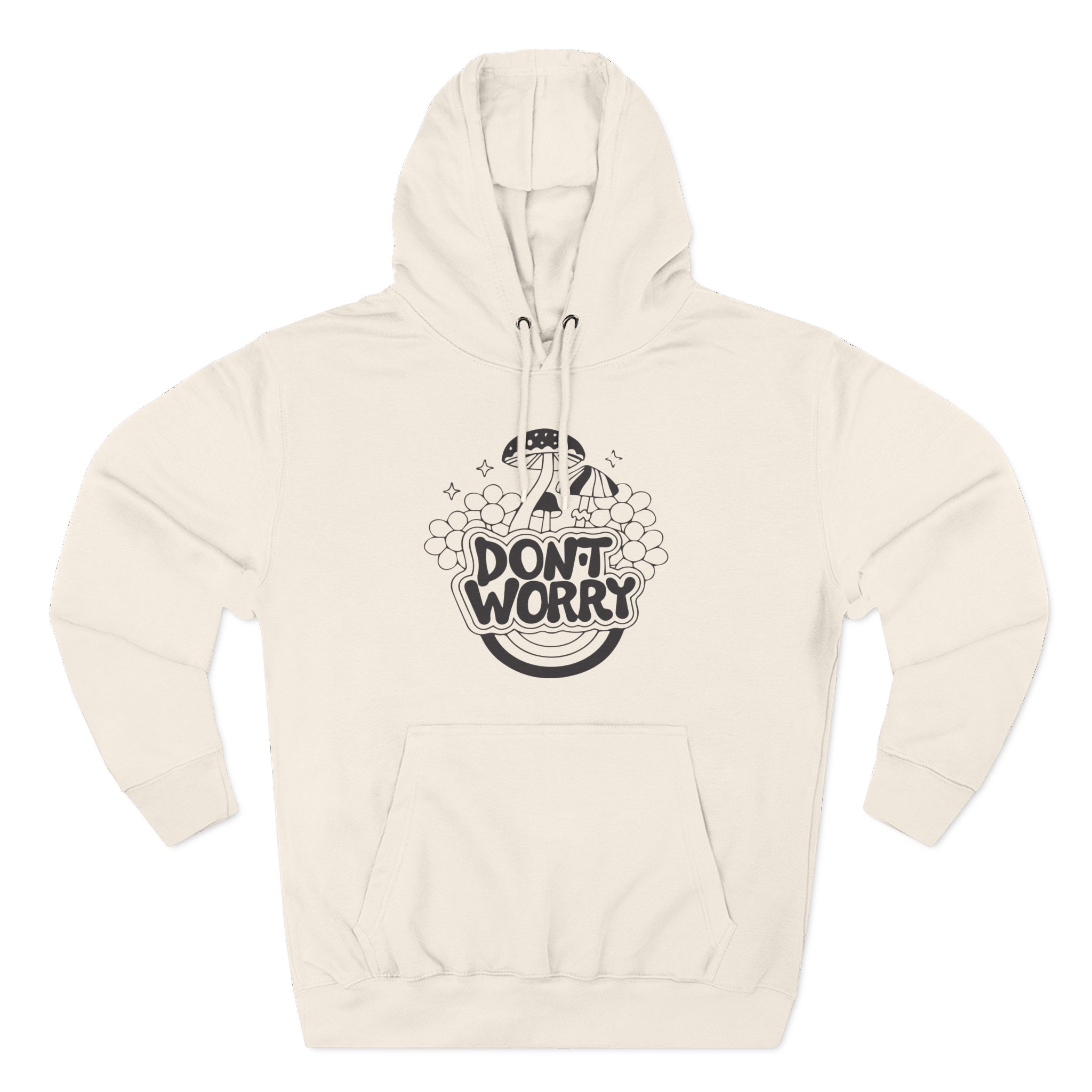 3381981975133085574_2048.jpeg Don’t Worry Moon Graphic hoodie | Relaxed Camper Moon Illustration, Comfort Wear - Image 1
