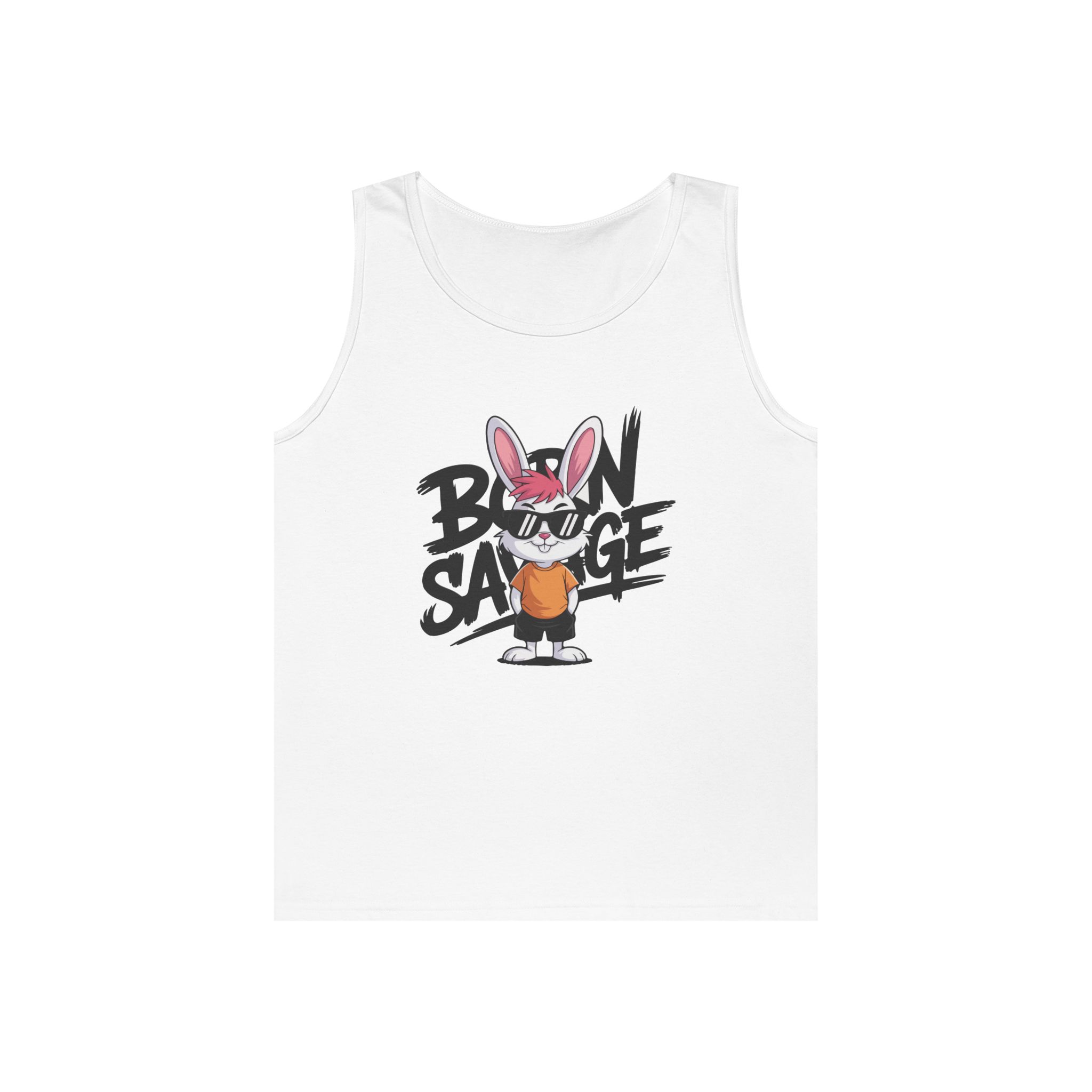 4744646285021772136_2048.jpeg Bunny Savage Tank Top — Cool Cartoon Bunny Graphic Tee for Casual Streetwear - Image 1